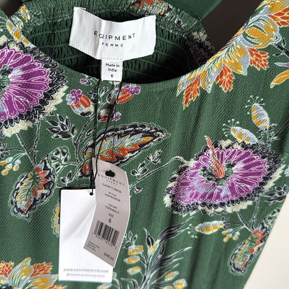 NEW Equipment EVERETT MAXI DRESS EDEN MULTI GREEN 6 - Picture 8 of 12